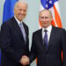 (FILES) In this file photo taken on March 10, 2011, Russian Prime Minister Vladimir Putin (R) shakes hands with US Vice President Joe Biden during their meeting in Moscow. - US President Joe Biden in his first phone call with Vladimir Putin since taking office raised concerns with the Kremlin leader over the poisoning of opposition leader Alexei Navalny and Russian "aggression" against Ukraine, the White House said on January 26, 2021. (Photo by ALEXEY DRUZHININ / POOL / AFP)