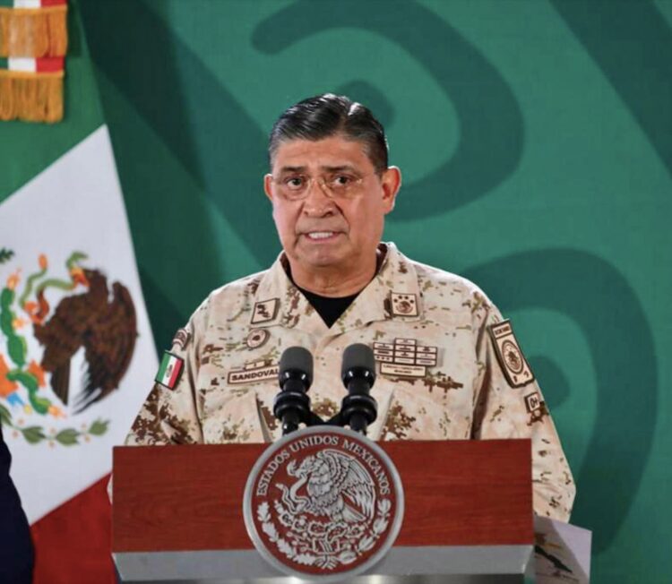 TIJUANA, BAJA CALIFORNIA, 19AGOSTO2022.- Andrés Manuel López Obrador, presidente de México, en compañía del gabinete de seguridad: Luis Cresencio Sandoval, secretario de la Defensa Nacional, Rosa Icela Rodríguez, secretaria de Seguridad Pública y Protección Ciudadana; Rafael Ojeda, secretario de Marina; Luis Rodríguez Bucio, comandante de la Guardia Nacional, y Adán Augusto López, secretario de Gobernación, encabezaron la conferencia de prensa matutina y el informe mensual de seguridad en el país. 
FOTO: PRESIDENCIA/CUARTOSCURO.COM