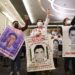 Mëxico, Ciudad de México. 28 Marzo 2022. Un grupo de padres de los 43 estudiantes desaparecidos en Ayotzinapa, participa durante el III Informe del Grupo Interdisciplinario de Expertos Independientes (GIEI) en la secretaría de gobernación en la Ciudad de México.