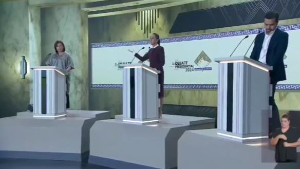 SEGUNDO DEBATE PRESIDENCIAL: SHEINBAUM RESISTE ATAQUES DE XÓCHITL GÁLVEZ; MÁYNEZ SE PRESENTA CON MEME